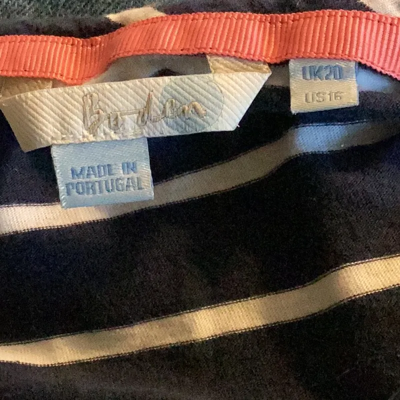 Boden Womens Breton Navy Striped Tunic Mini Pocket Dress Size 16 - Image 8