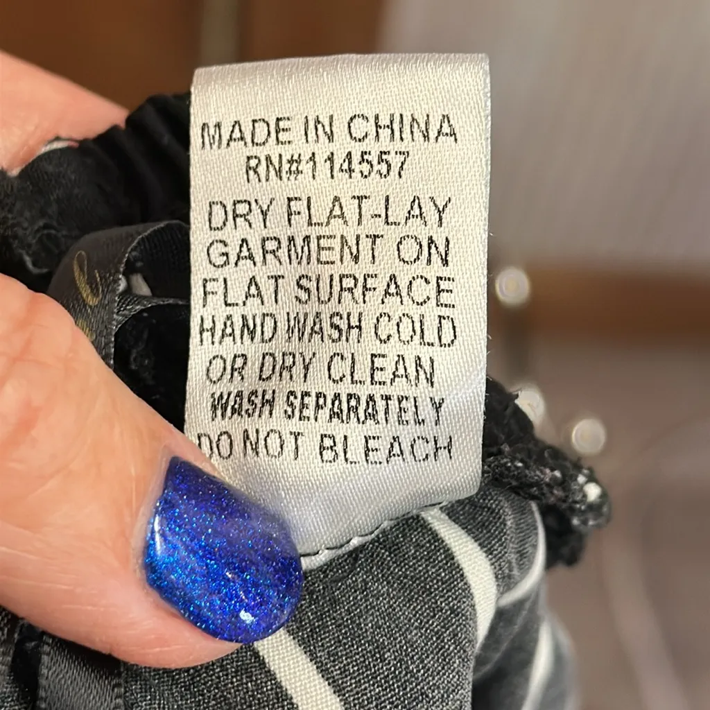 THML Black and White Striped Pants - Image 7