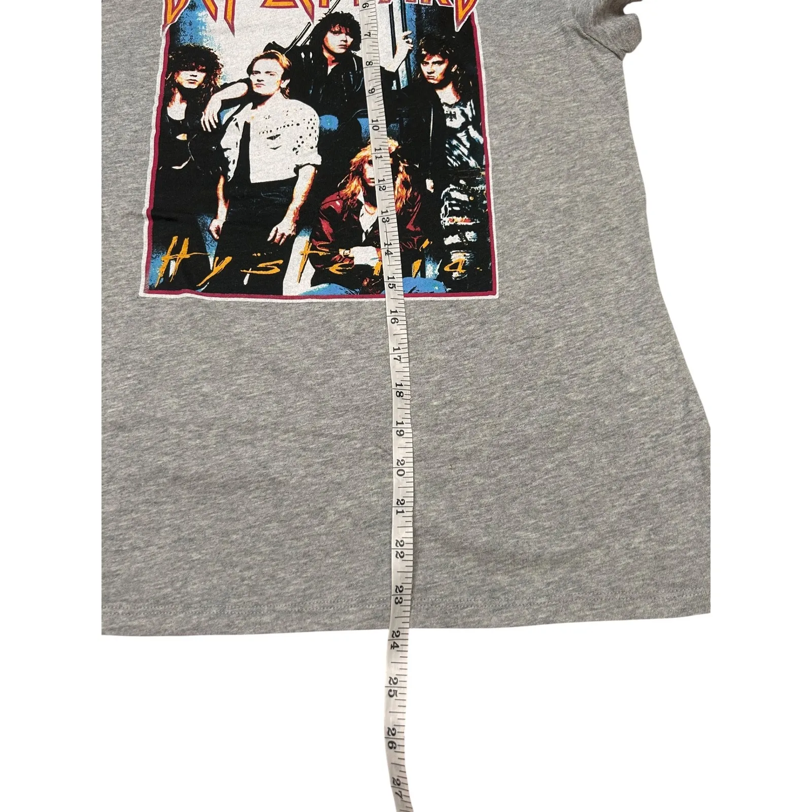 Junkfood Def Leppard Rock‎ Band Graphic T Shirt Grey Size Medium - Image 7