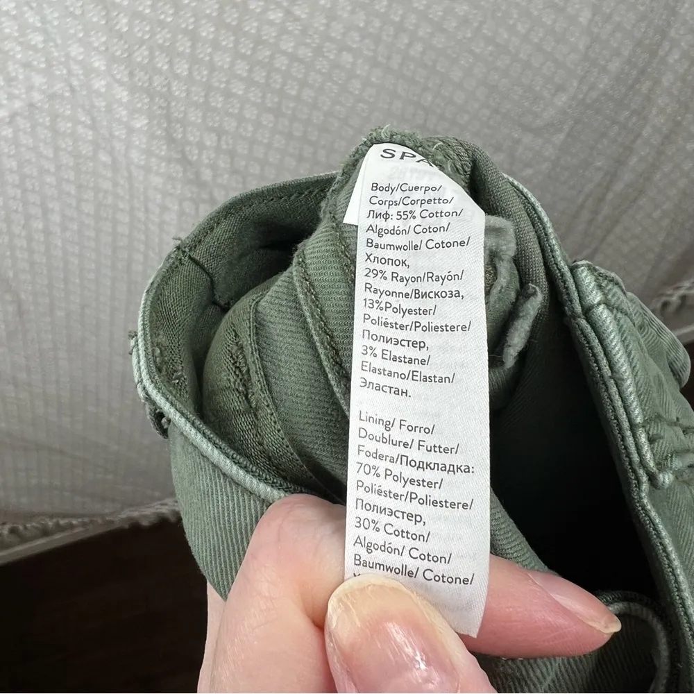 Spanx Green‎ Stretch Twill Cargo Ankle Pants - Image 6