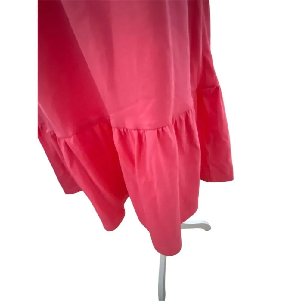 Kate Spade New York Deep Coral Pink Knit Short Trapeze Dress 2 Pocket Size Small - Image 10