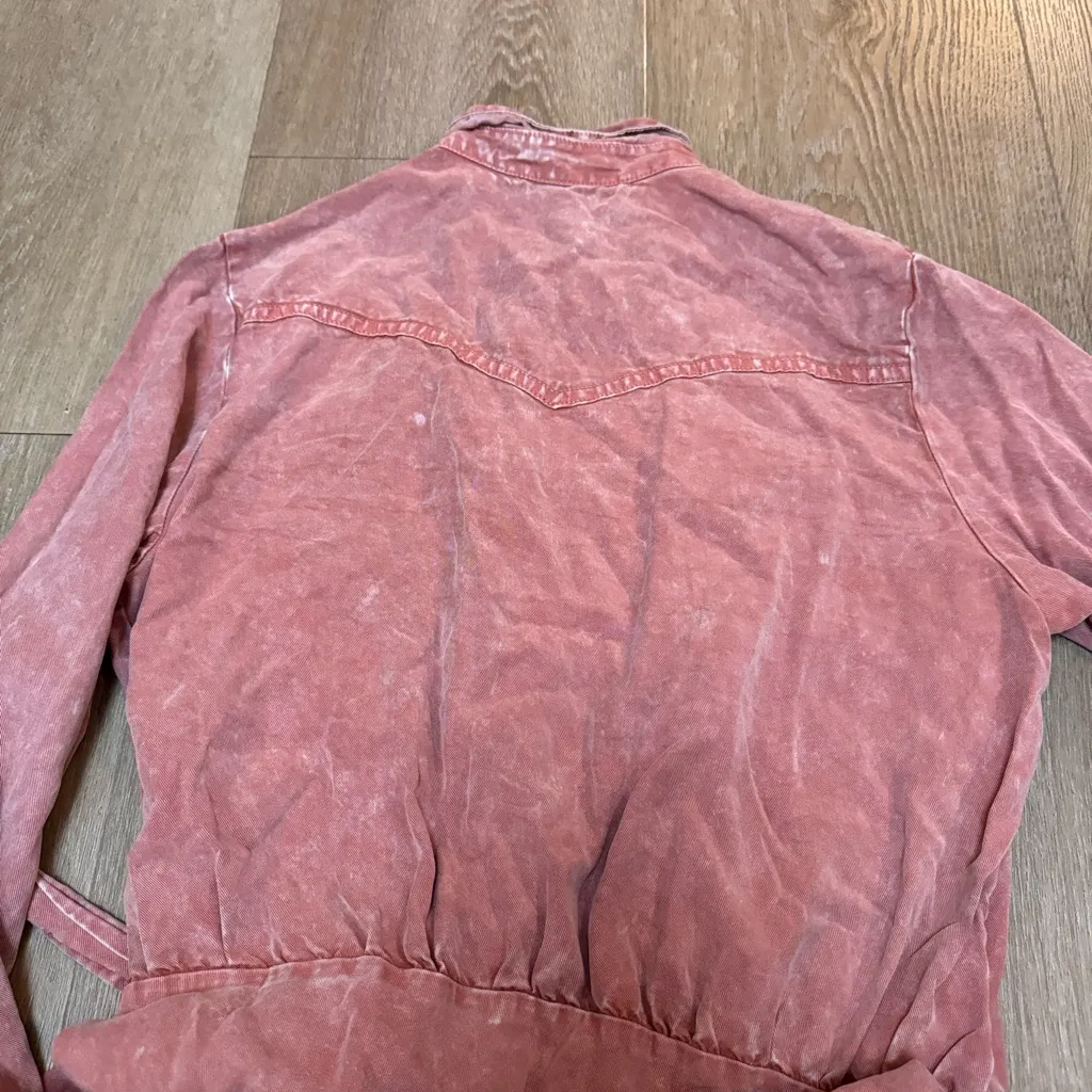 Young Fabulous & Broke Pink Button-Up Dress - Image 7