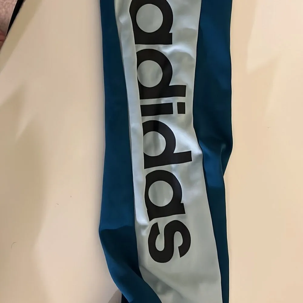 Adidas Climate Teal Workout Leggings - Image 3