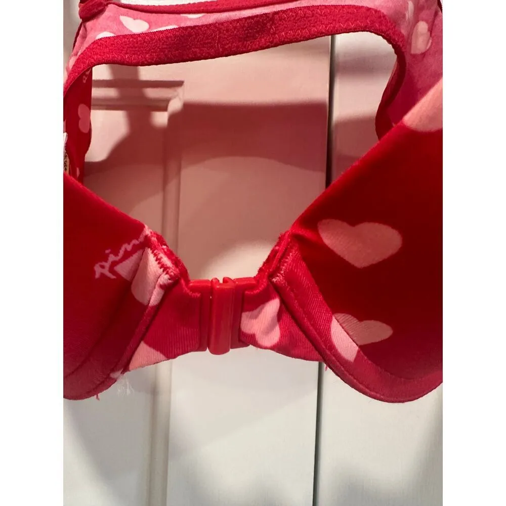 Victoria Secret Sexy Push up Bra red with hearts 34B - Image 3