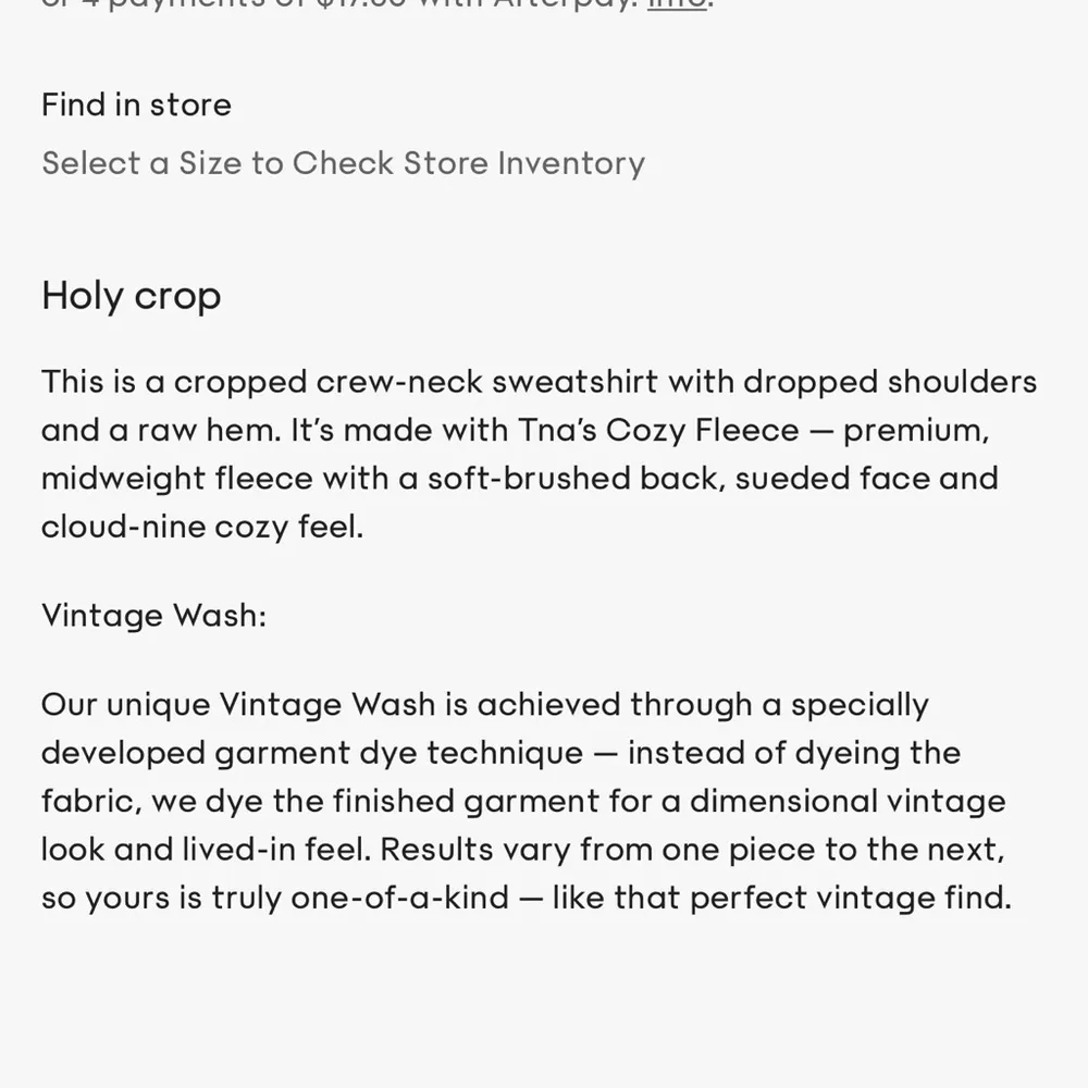 TNA Cozy Fleece Perfect Cropped Sweatshirt - Image 2