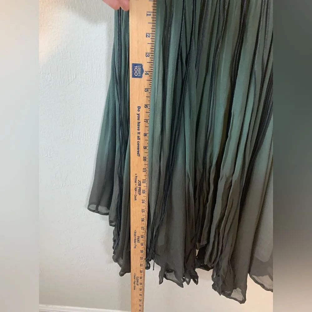 Binetti Olive green military flapper inspired silk dress size 2 Green - Image 11