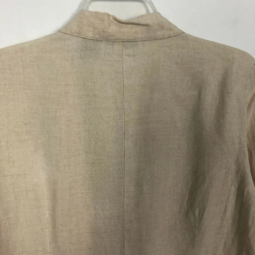 Willi Smith Blazer Womens Small Linen Quiet Luxury Old Money Lagenlook Corpcore - Image 8