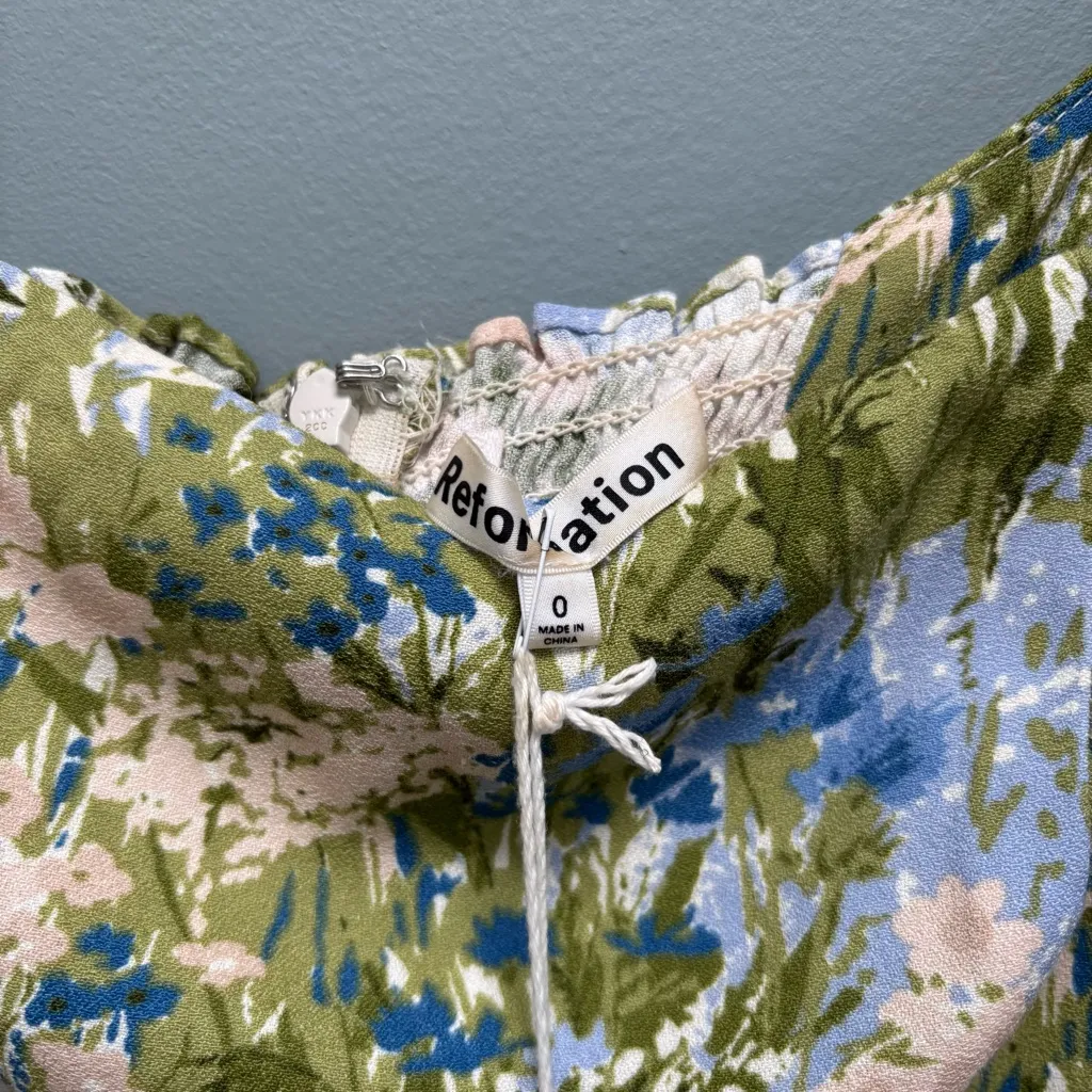 Reformation Sigmund Dress In Hillside Long Sleeve Midi 0 - Image 12