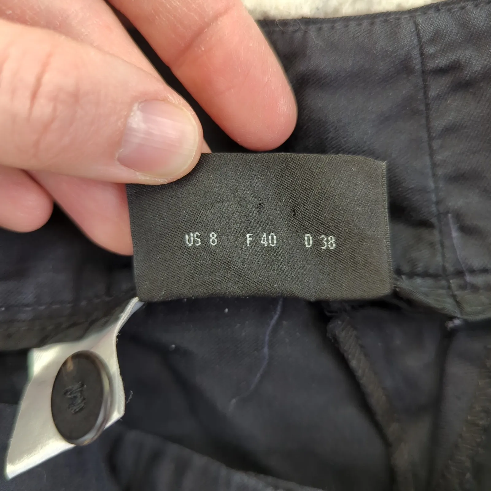 Akris Wide Leg Trousers Dress Pants Womens US 8 Black Cotton Blend Career Flowy‎ - Image 4