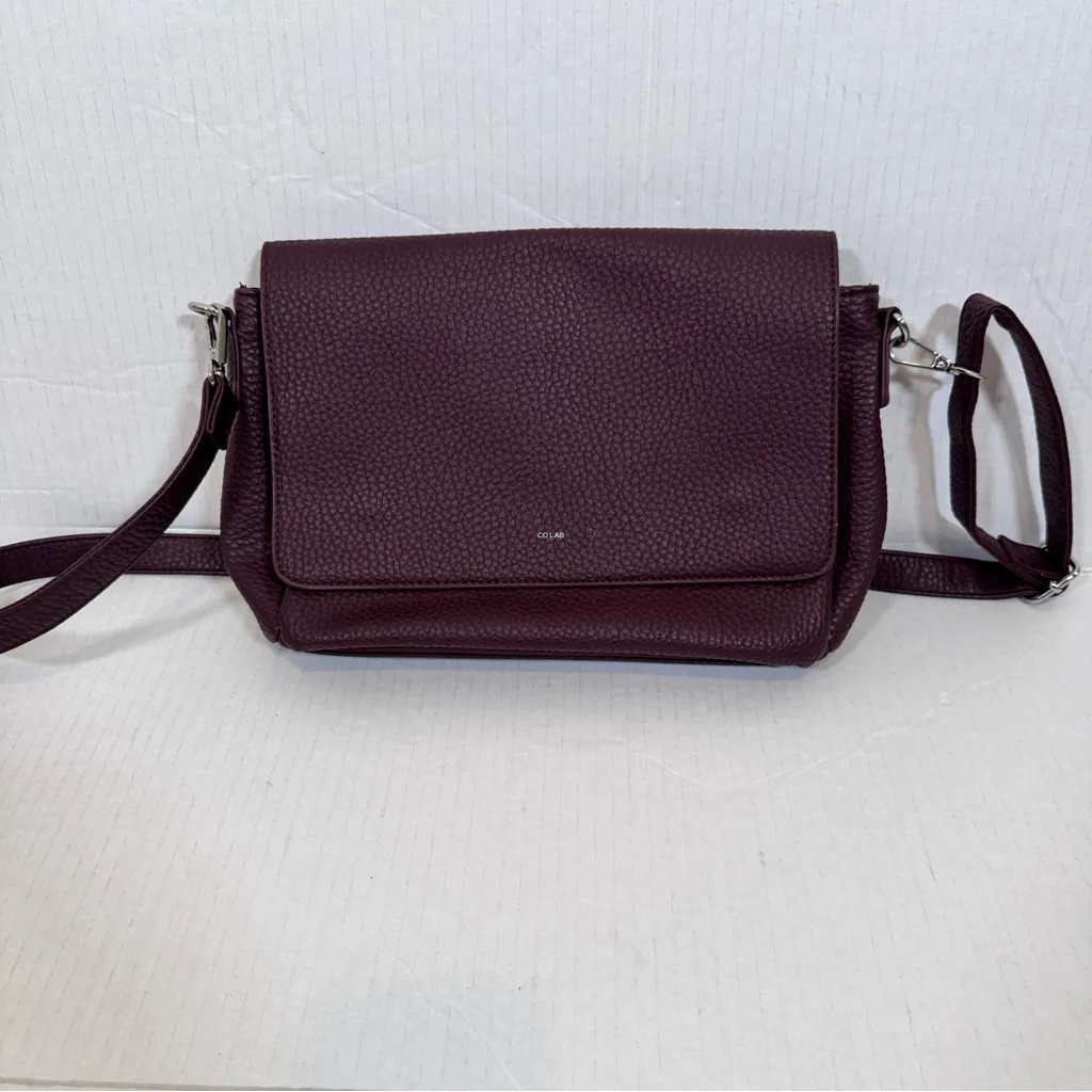 Colab Purple Pebbled Faux Leather Crossbody Bag Boho Handbag Purse Fall - Image 12