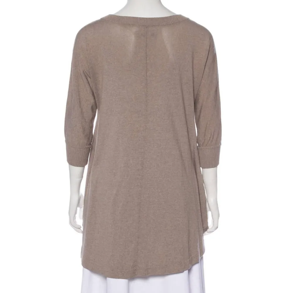 Alice & Olivia Tan Short Sleeve Crew Neck Tunic Sweater - Image 7
