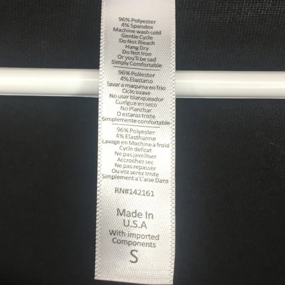 LULAROE Lynnae Solid Black Long Sleeve Shirt Small - Image 7