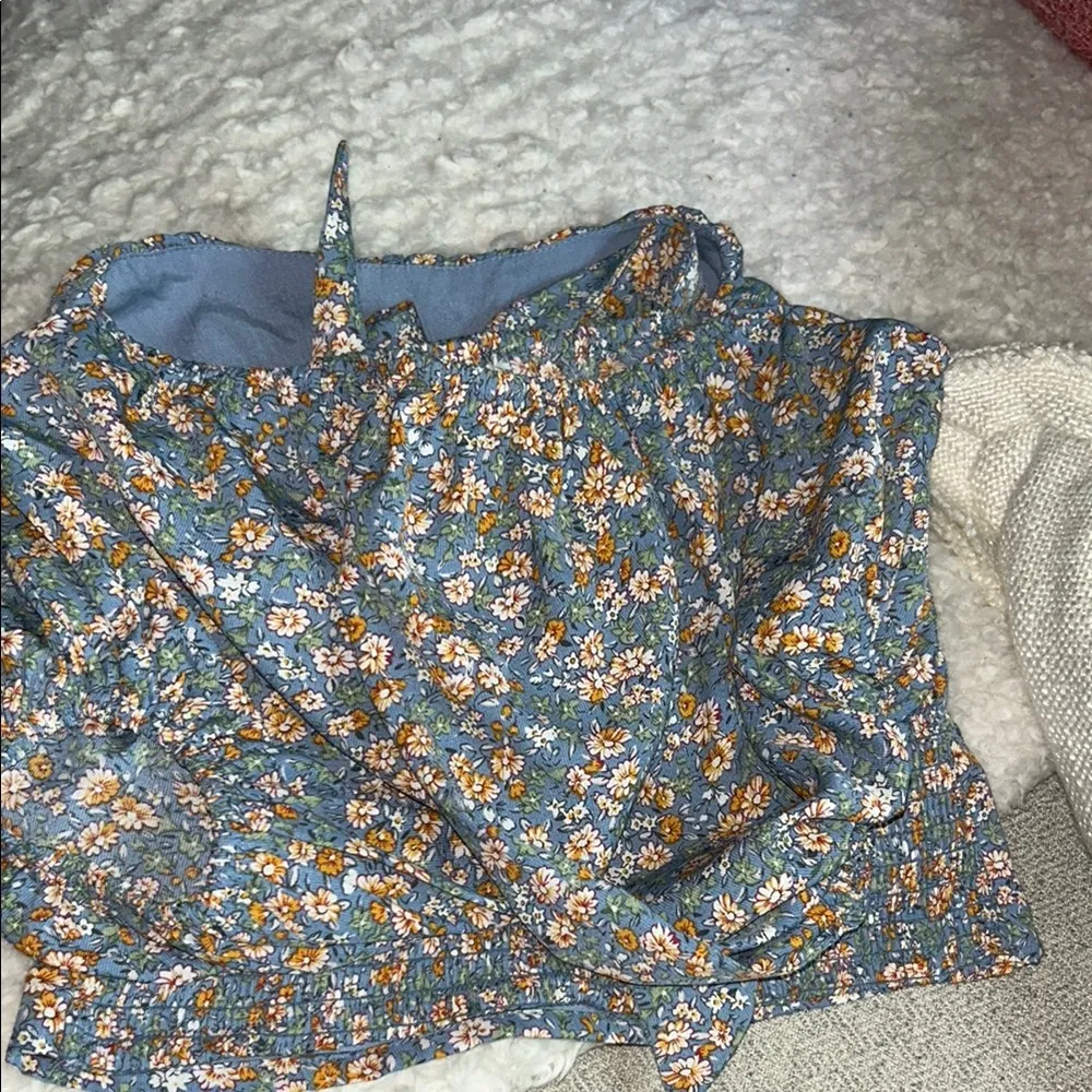 Astr Blue and Orange Blouse - Image 5