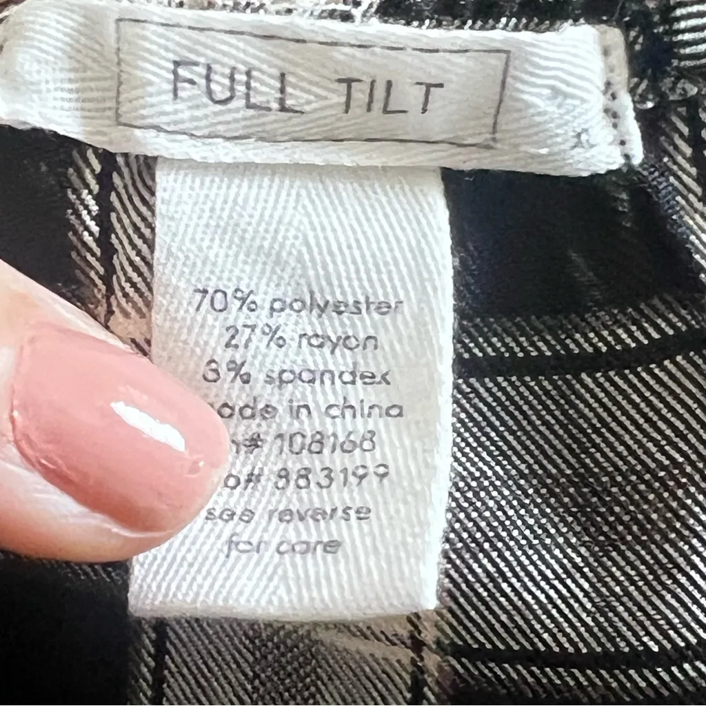 Full tilt plaid spaghetti strap short dress size large - Image 3