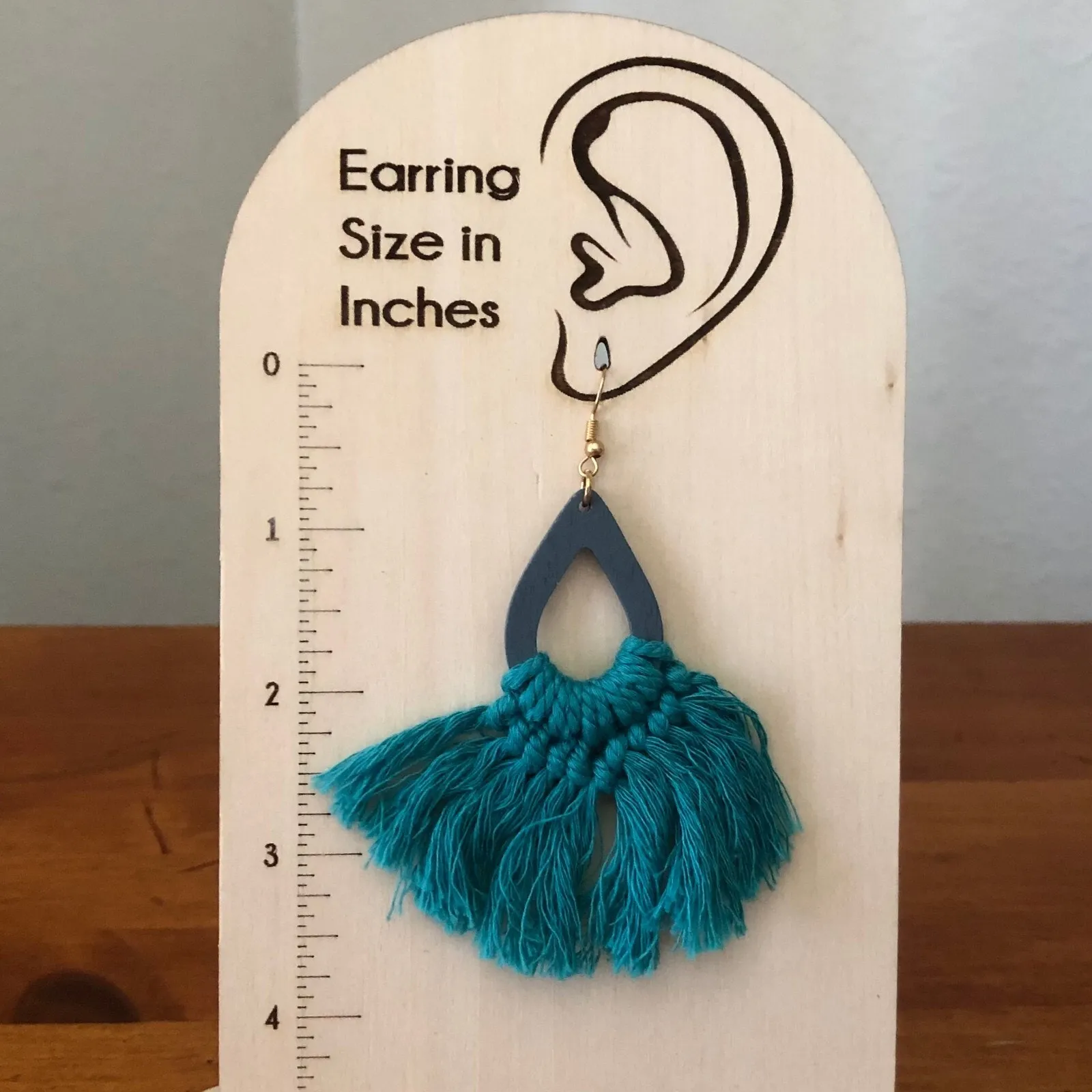 Set of 6 Boho Statement Earrings Tassel Fringe Feather Festival Hook Clasp NWOT - Image 9