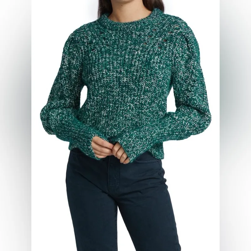 Veronica Beard Green Crew Neck Sweater - Image 2
