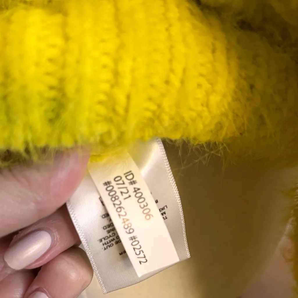 Express fluffy neon sweater size small - Image 4