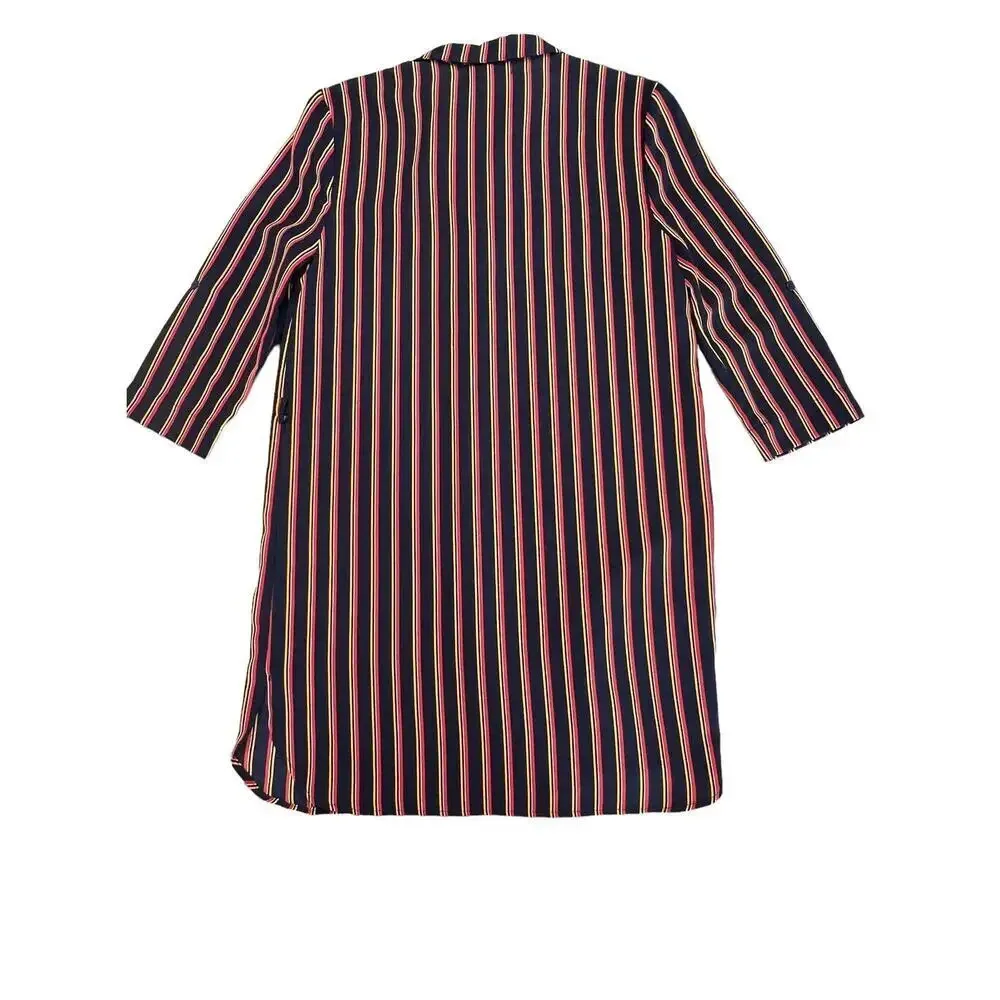 See You Monday LA Women's Small‎ Striped Button-Down Knee Length Shirt Dress - Image 4