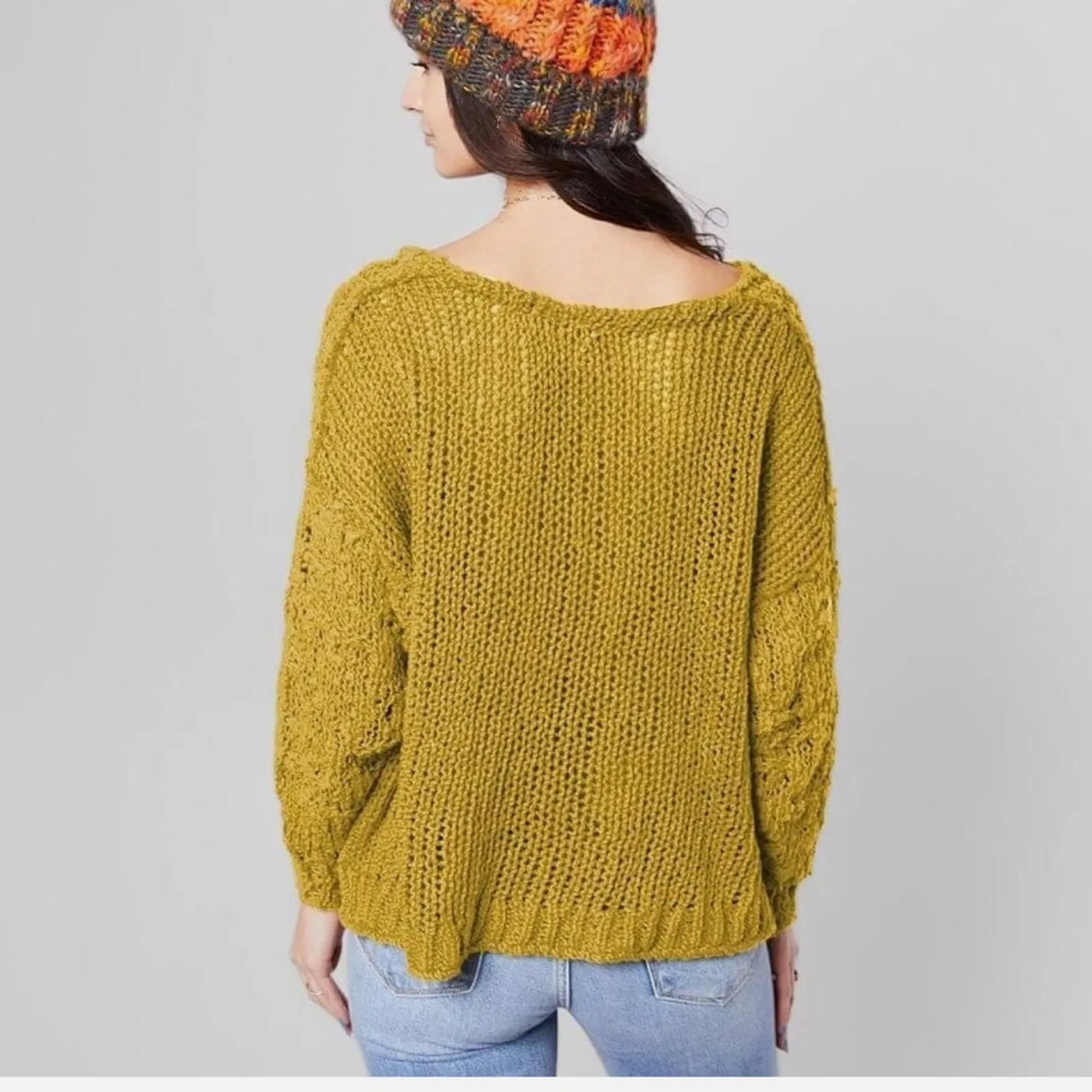 Free People Gold Show Sunday Shore Pullover Sweater - Image 6