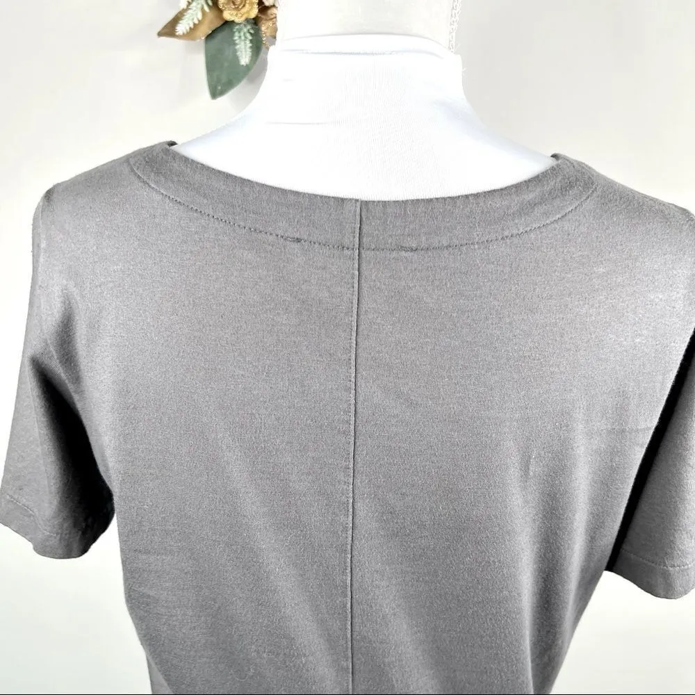 Everlane Gray Utility Pocket Shift T Shirt Dress Cotton Size XS - Image 9