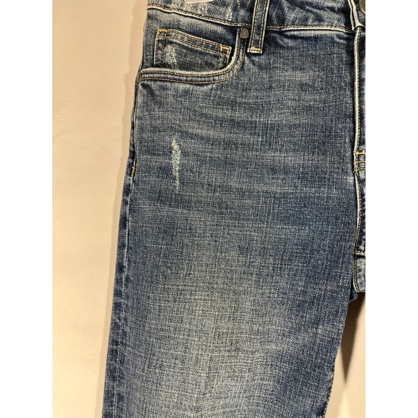 KUT From The Kloth Amy Crop Straight Leg Jeans Distressed Blue Women's Sz 0 - Image 4
