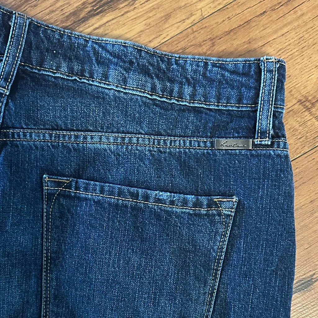 KanCan Dark Blue Distressed Jean Shorts Size undefined - Image 5