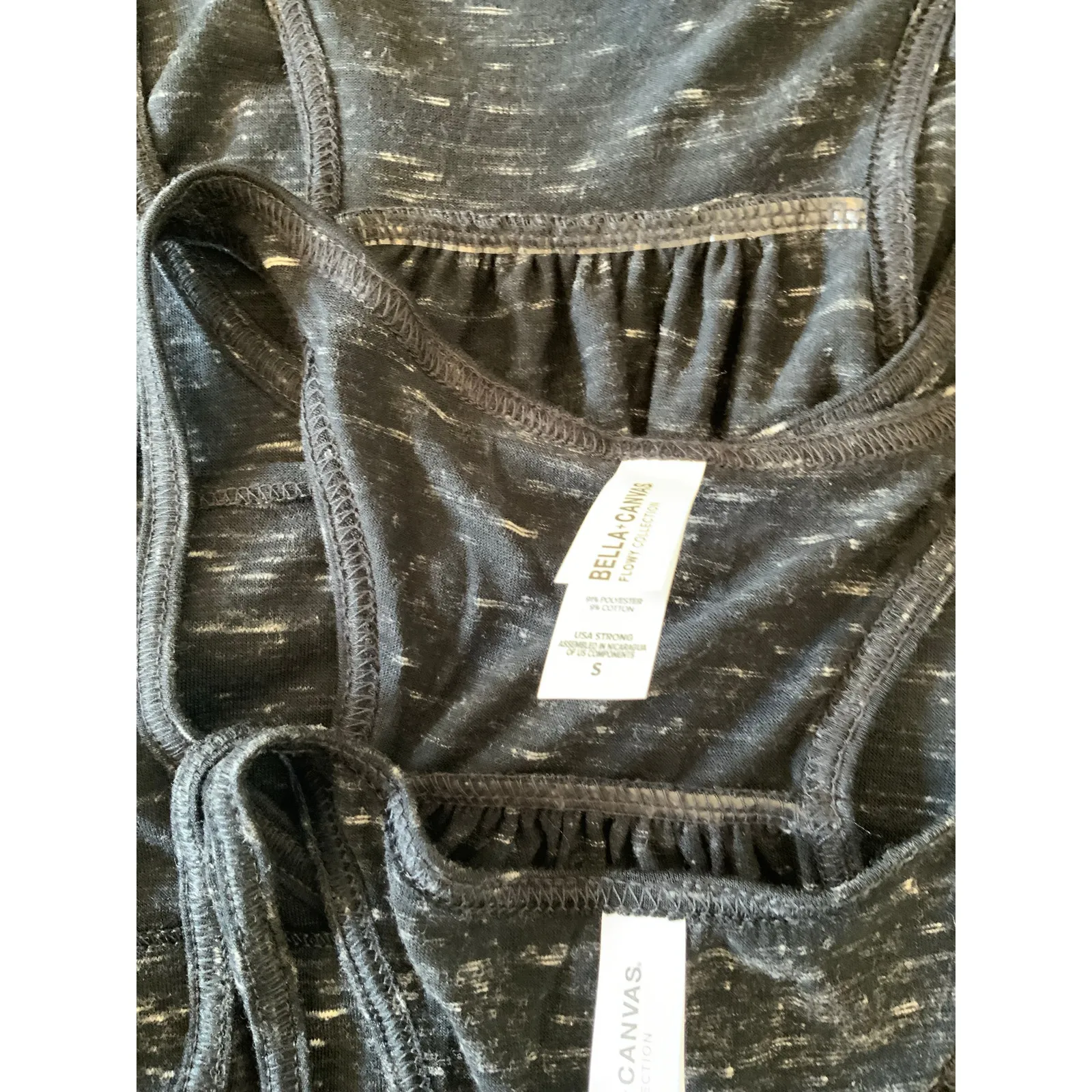 Bella Canvas Black Tank Tops 6 sizes XS, S & XL - Image 4