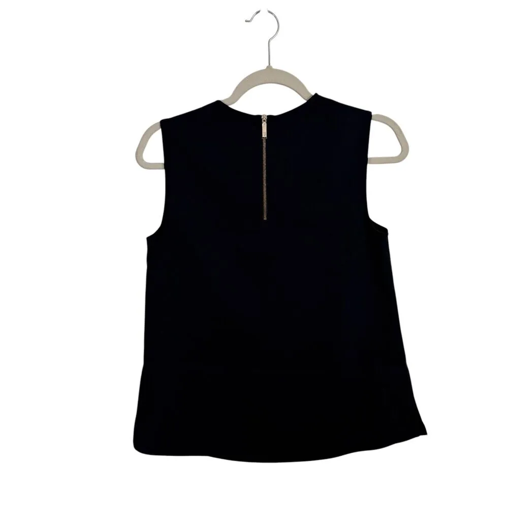 Ted Baker London Lace Insert Sleeveless Top Navy Blue Career NWT Womens 1 US 4 - Image 6