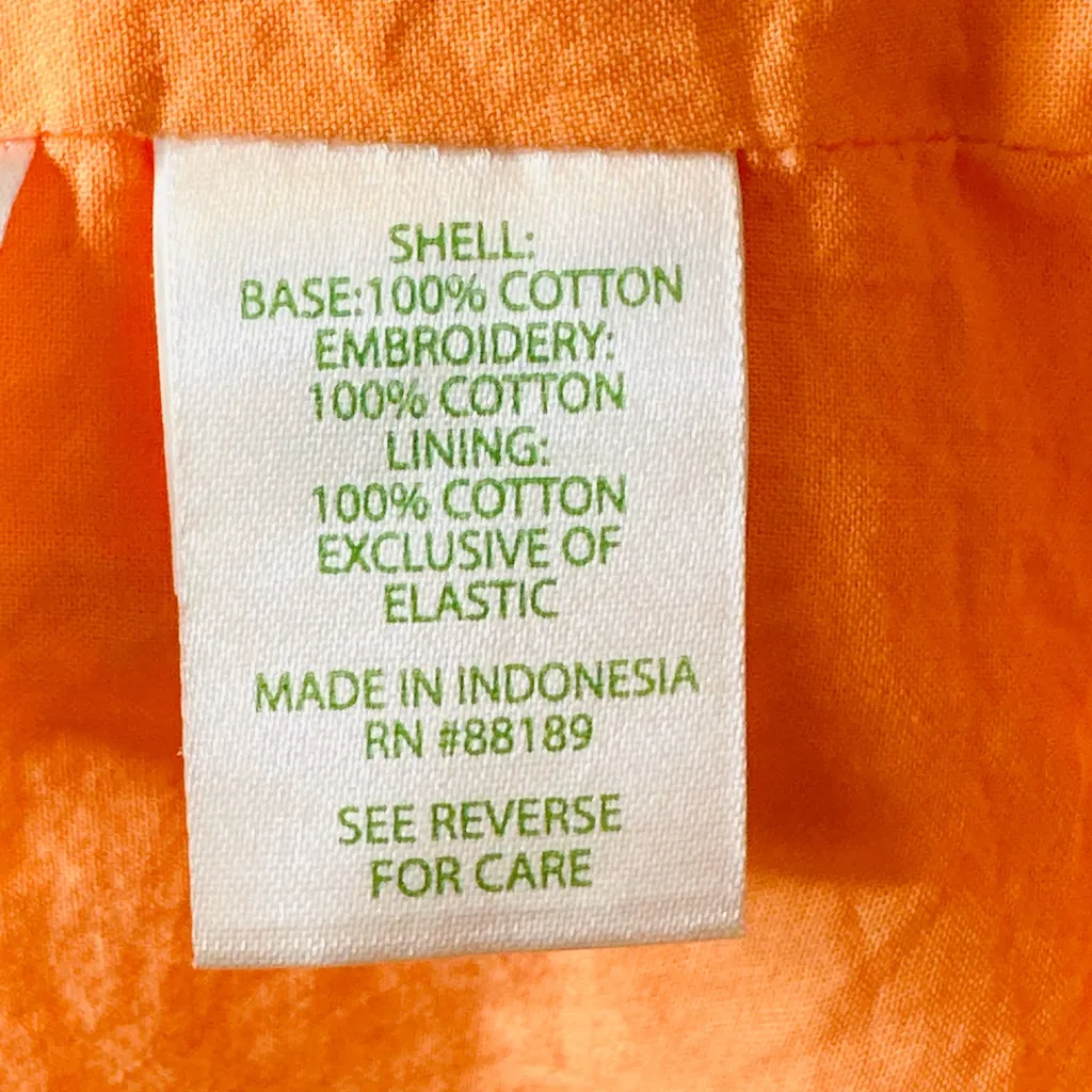 Lilly Pulitzer Kay Babydoll Orange Cantaloupe Tangerine Eyelet Puff Sleeve Dress - Image 12