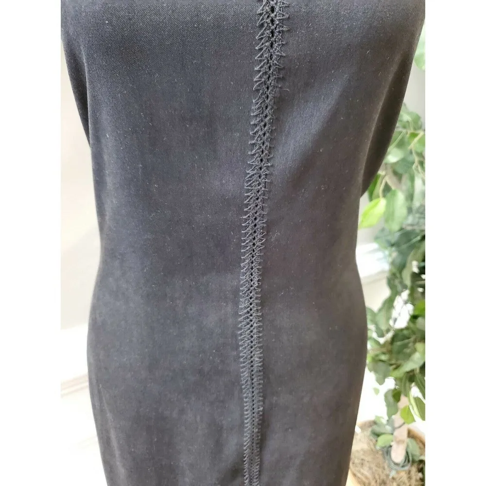 VTG Canyon Road Black Polyester Sleeveless Scoop Neck Knee Length Dress Size L Size L - Image 3