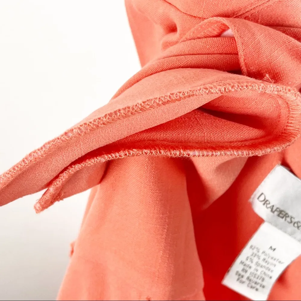 DRAPERS AND DAMONS Orange Button Double Chest Pockets Jacket, Size Medium - Image 8