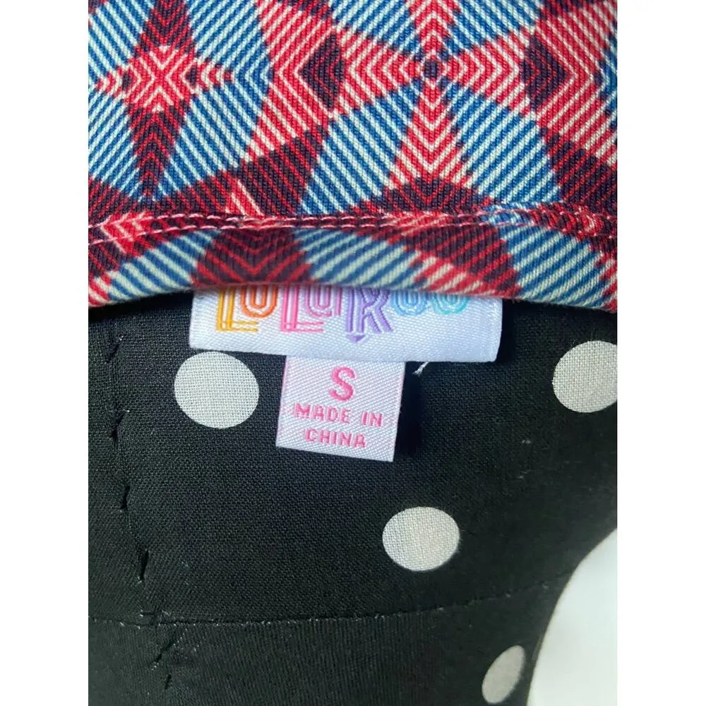 LuLaRoe Womens Dress Size Small Julia Geometric Quilt Pattern Red White Blue NEW - Image 5