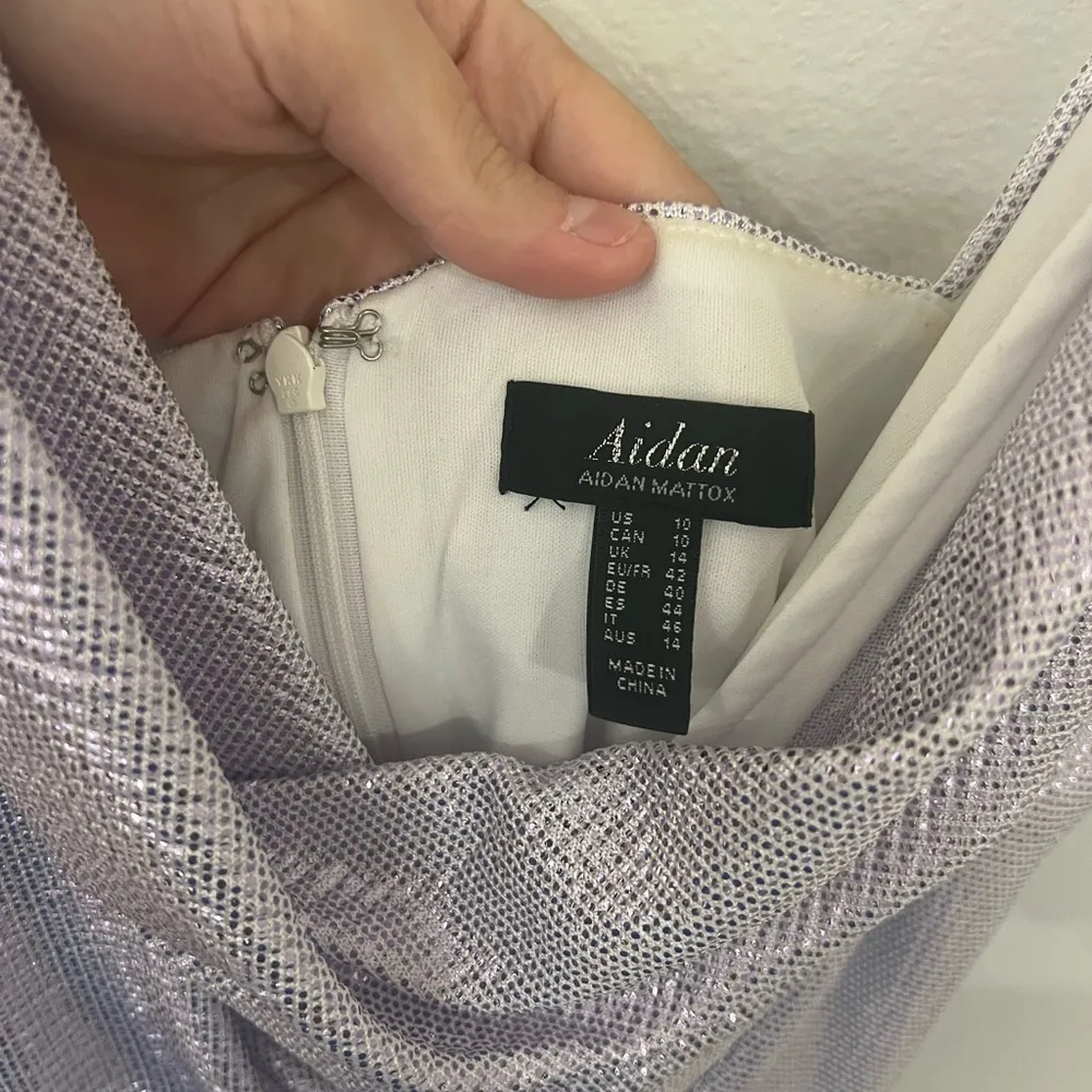 Lavender Cowl Neck Mini Dress - Image 8