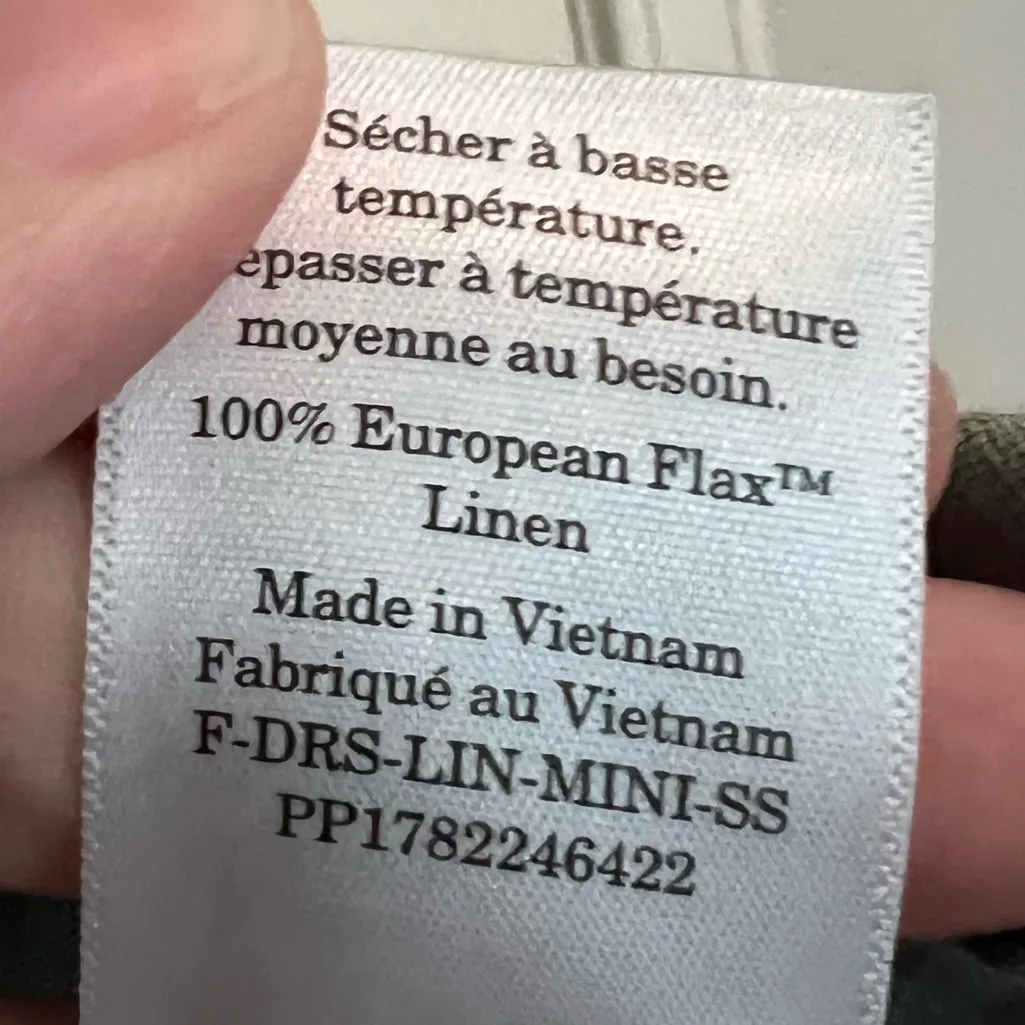 Everlane The Shirtdress in Linen Sage Green - Image 10