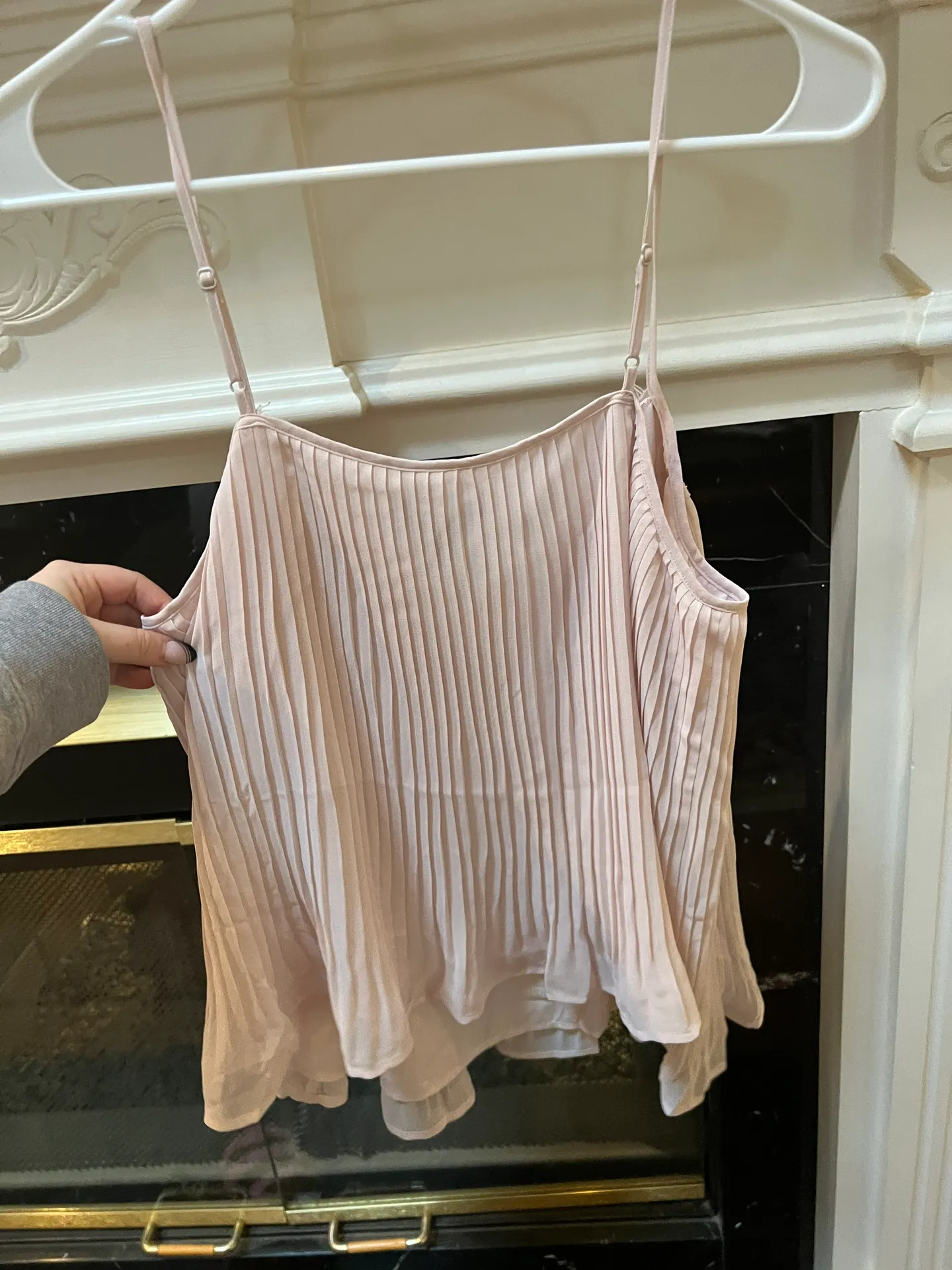 EXPRESS Pleated Lace Trim Cami - Image 4