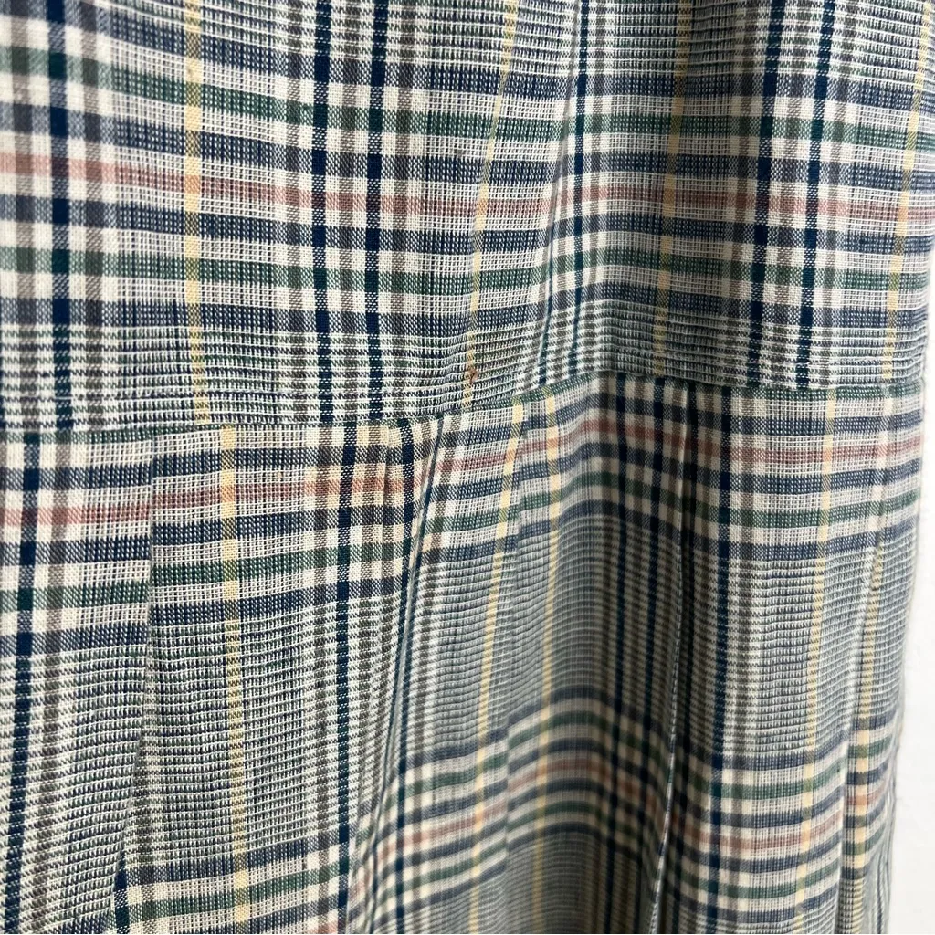 French Connection Vintage 70s School Girl Pleated Plaid Mini Skirt - Image 7