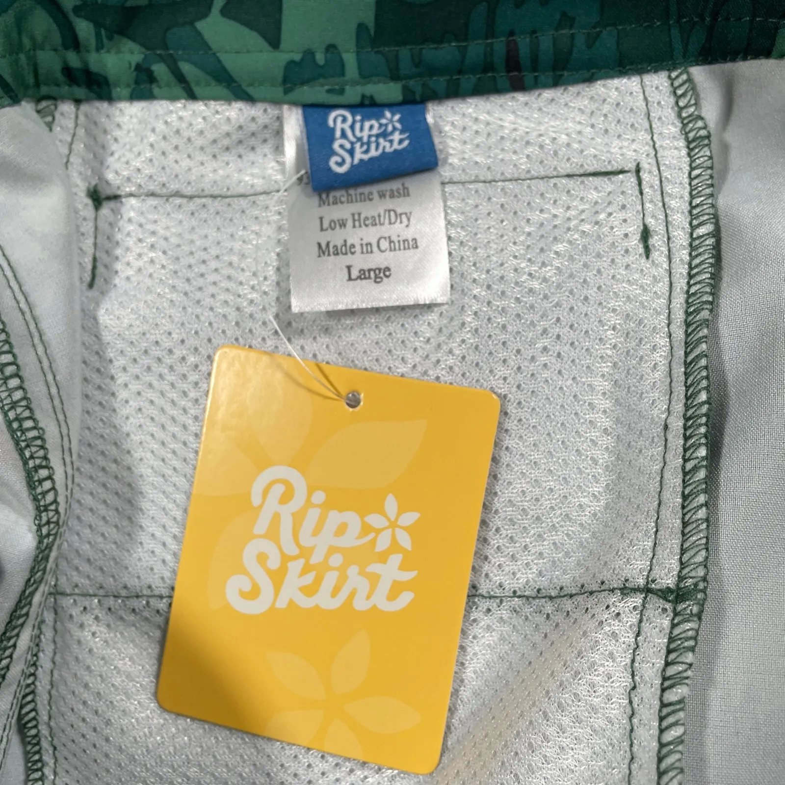 Ripskirt Pull On Skirt Large Green Vacation Packable Cruise Swim Beach Stretch - Image 3