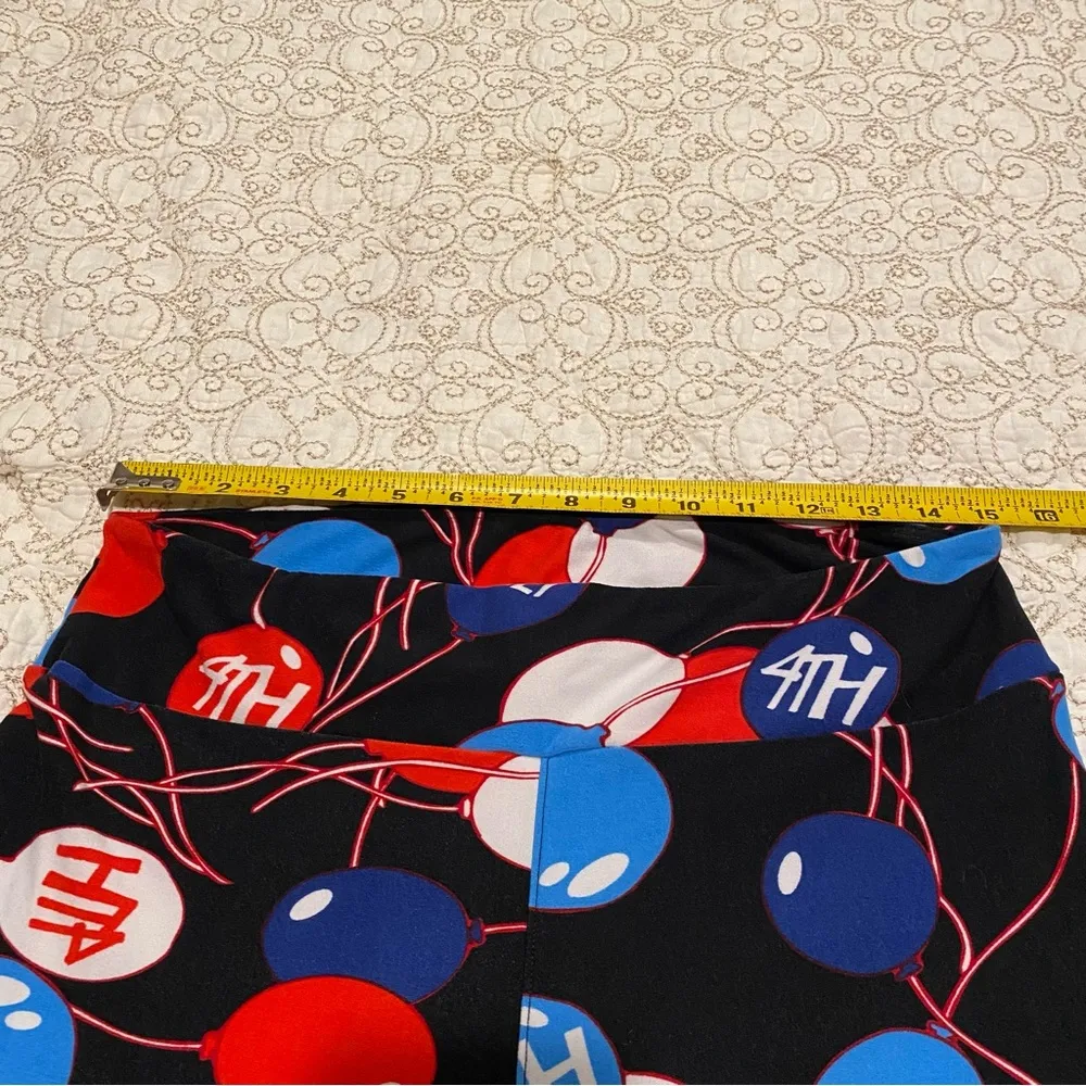 LuLaRoe Women’s Patriotic 4th of July Leggings Size Tall & Curvy - Image 3