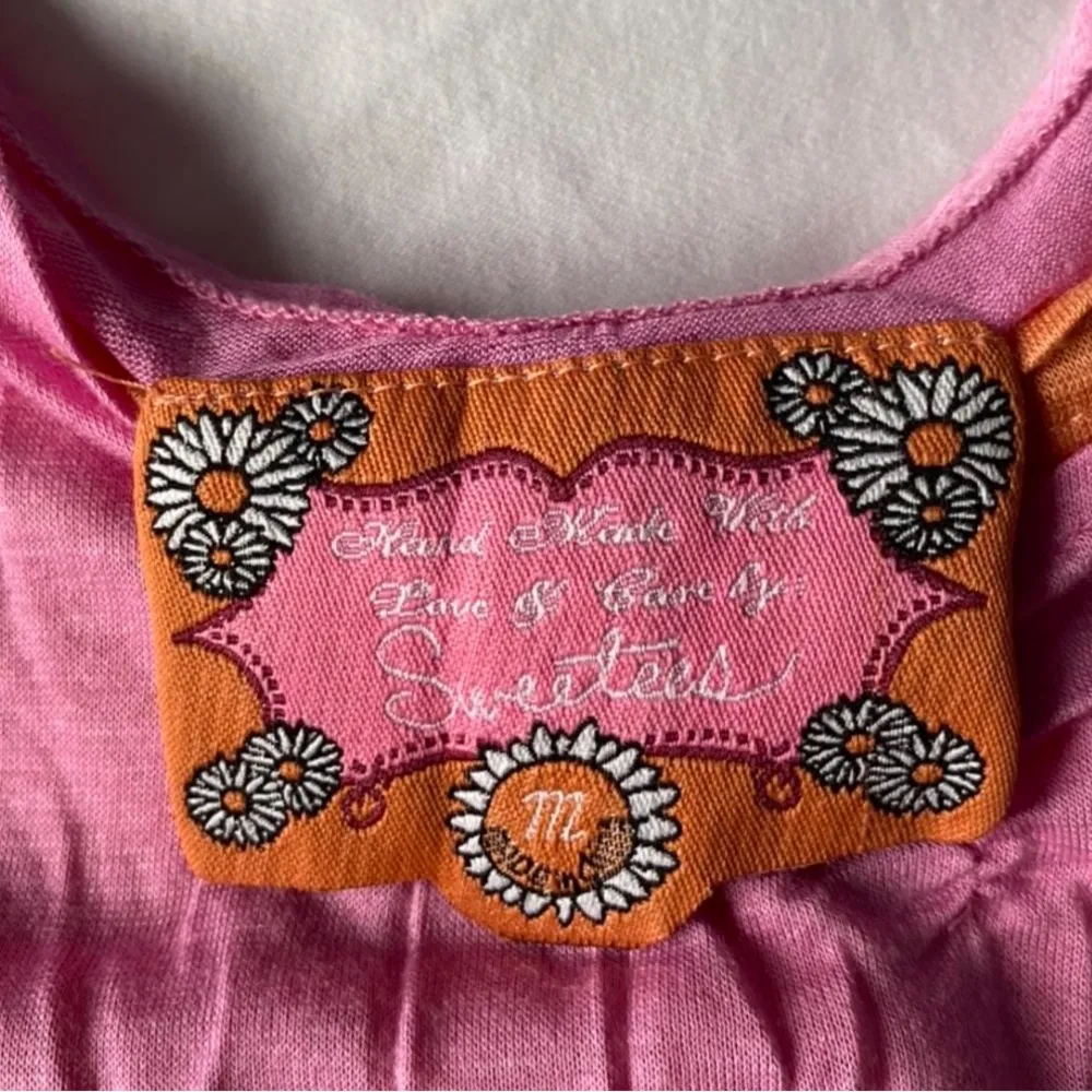 90s Sweetees pink and orange double layered tank top Size M - Image 4