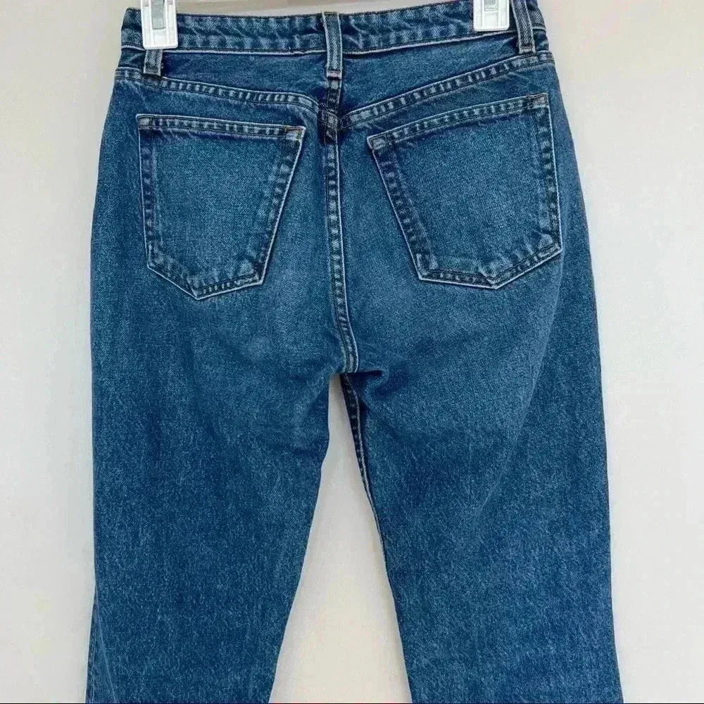 Reformation  Mid Rise Button Fly Denim Jeans 24 - Image 6