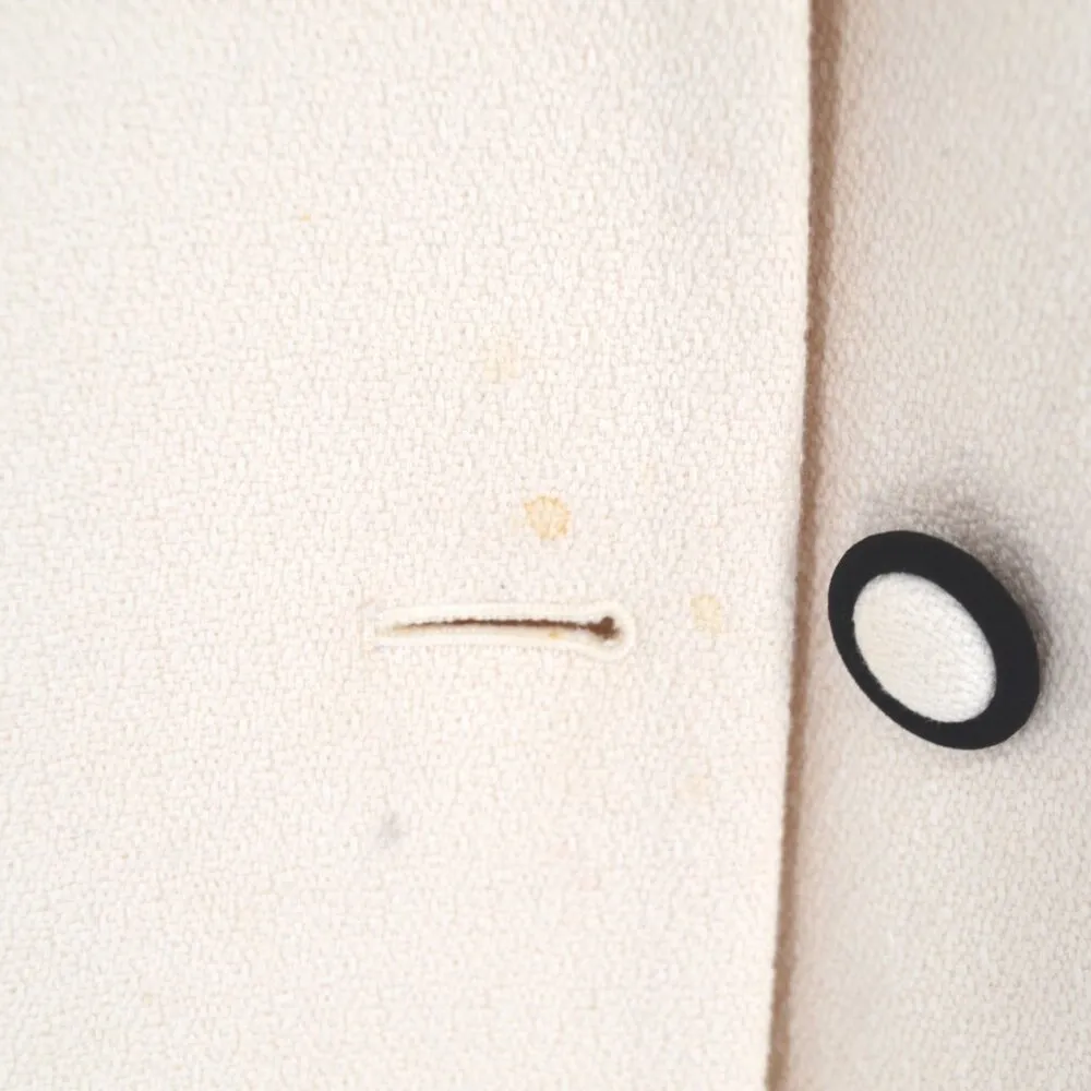 3.1 Phillip Lim Double Breasted Short Coat Cream Cotton 3/4 Sleeve Women's 2 - Image 10