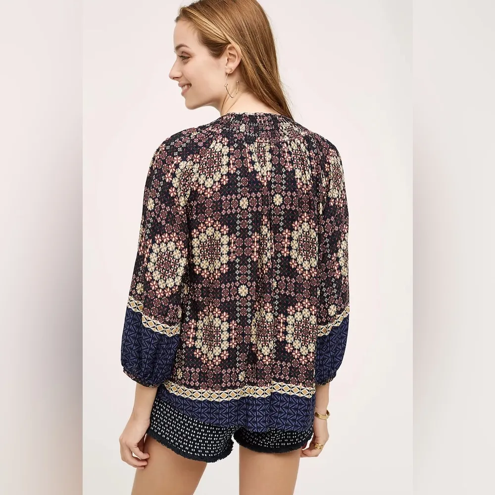 Anthropologie - Kay Peasant Boho blouse size small - Image 4