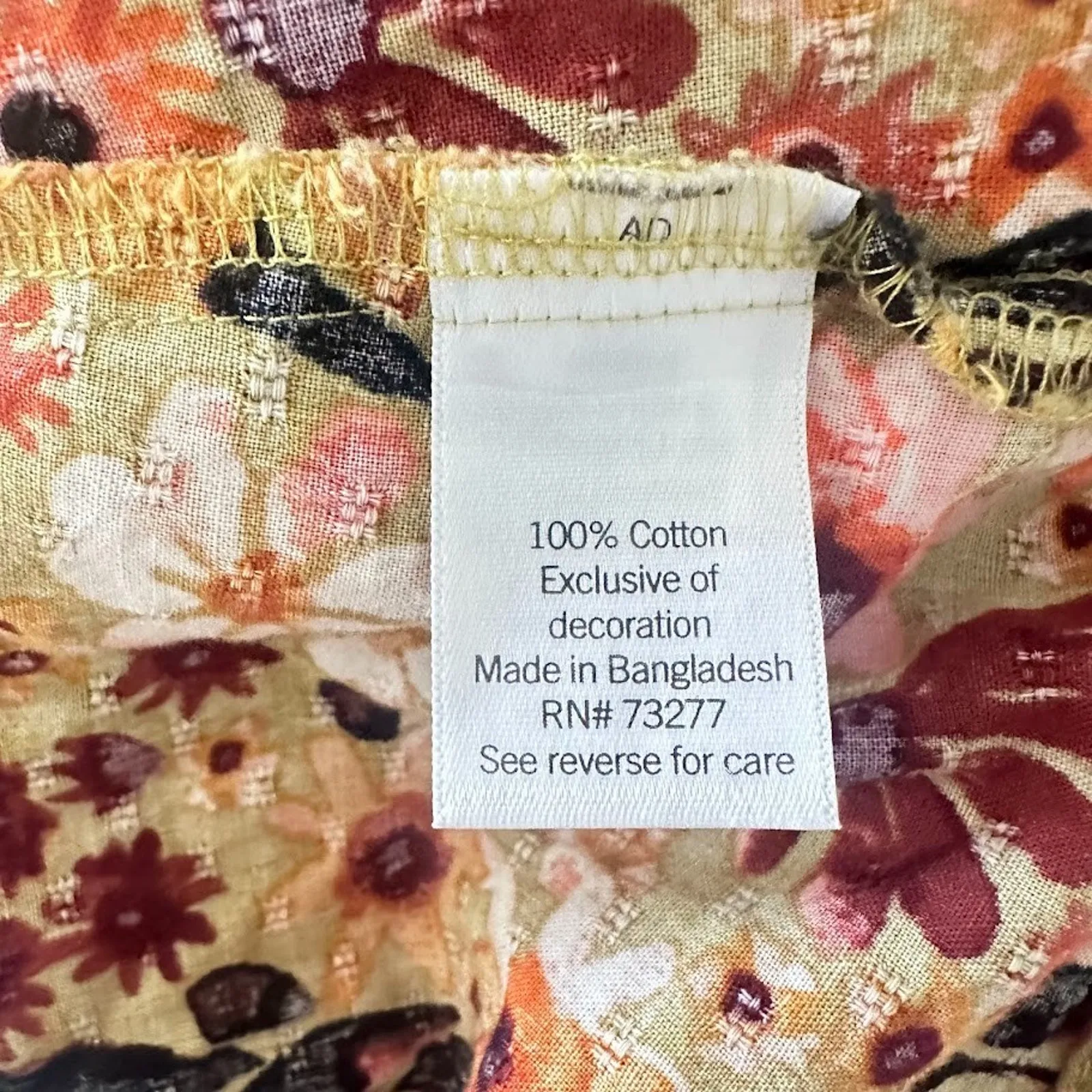 Sonoma Floral Peasant Top Size XL On Or Off Shoulder Hippie Boho Autumn Ruffle - Image 10