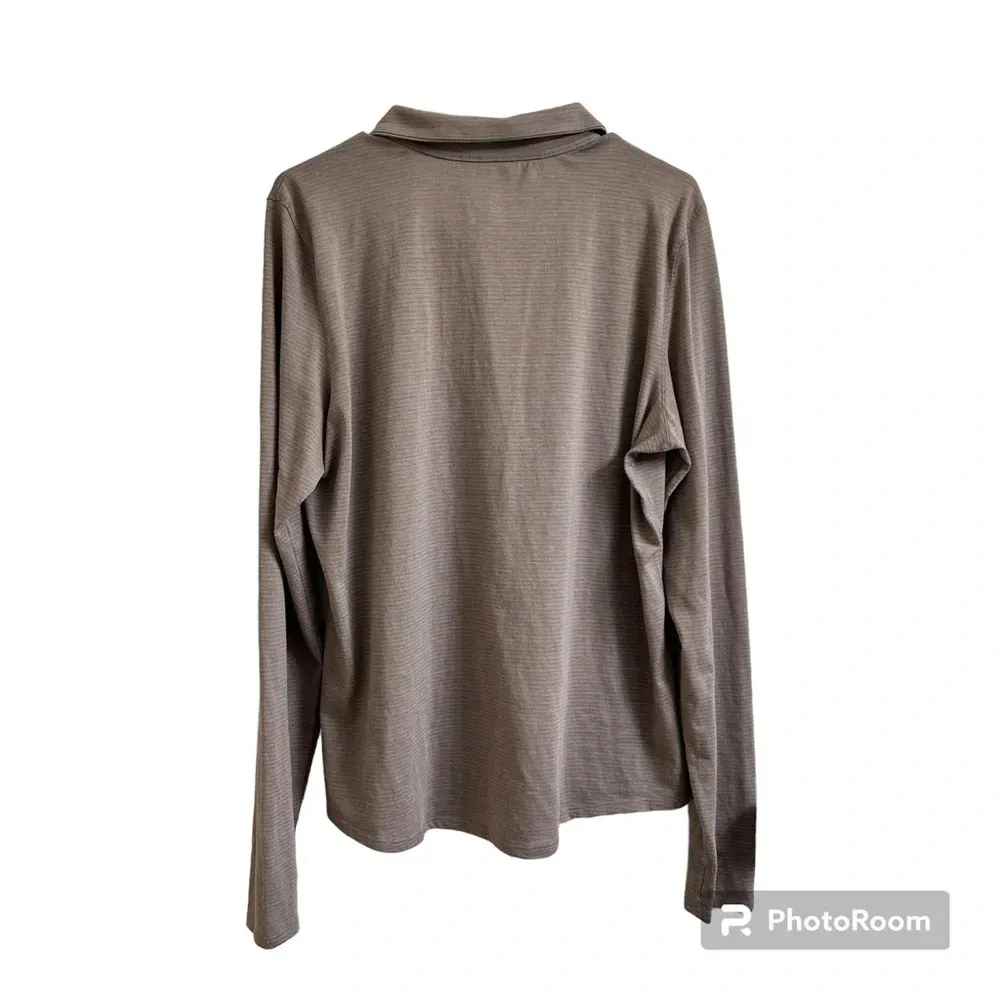 Under Armour RUN Threadborne Streaker Half Zip Pullover Women Gray Red Stripe - Image 2