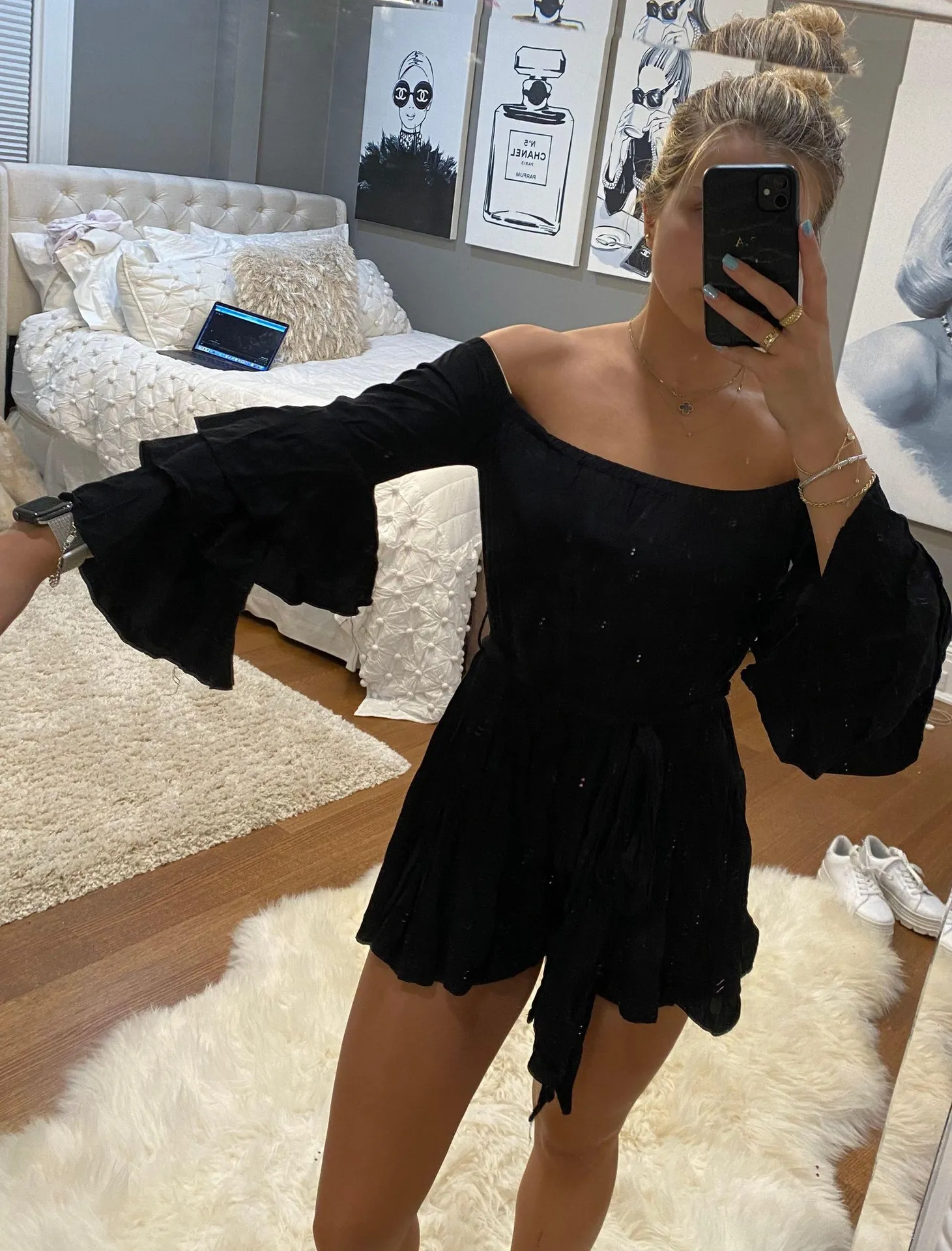 Black Romper Size M - Image 2