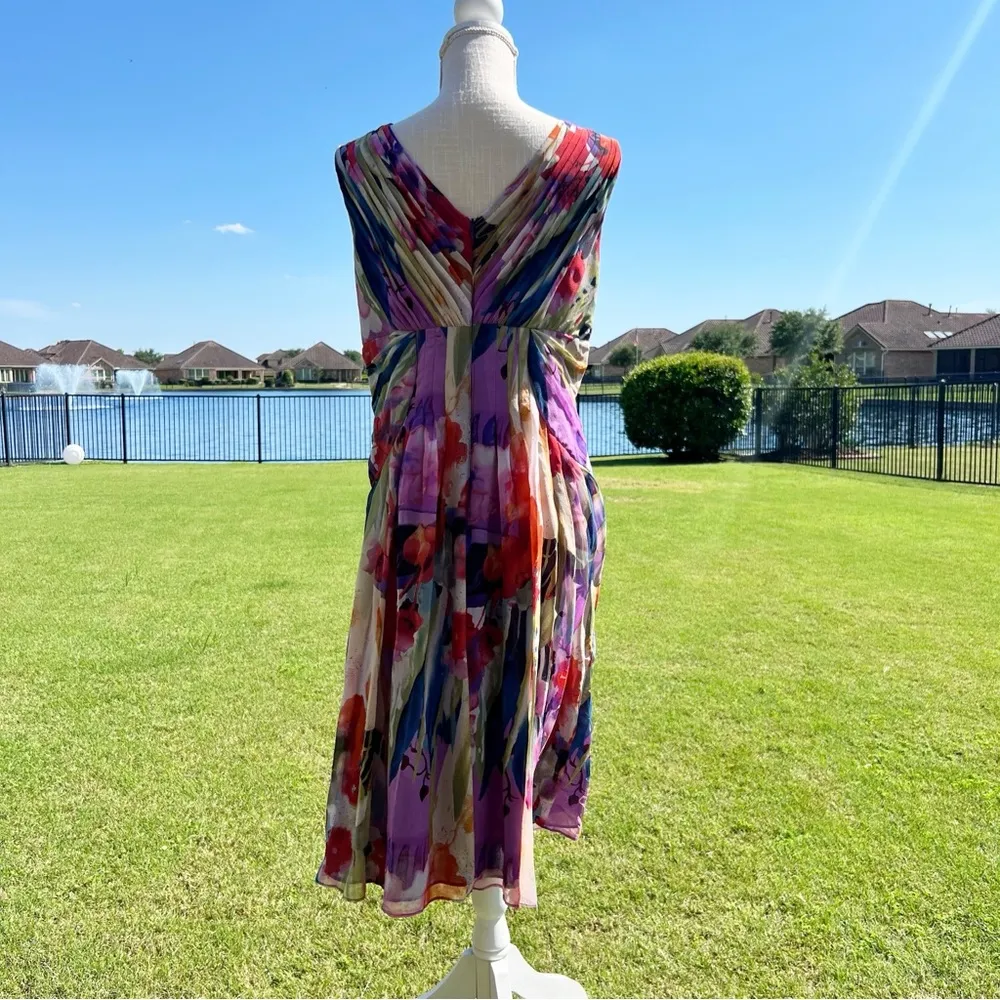 Adriana Papell Colorful Sleeveless Dress - Image 6