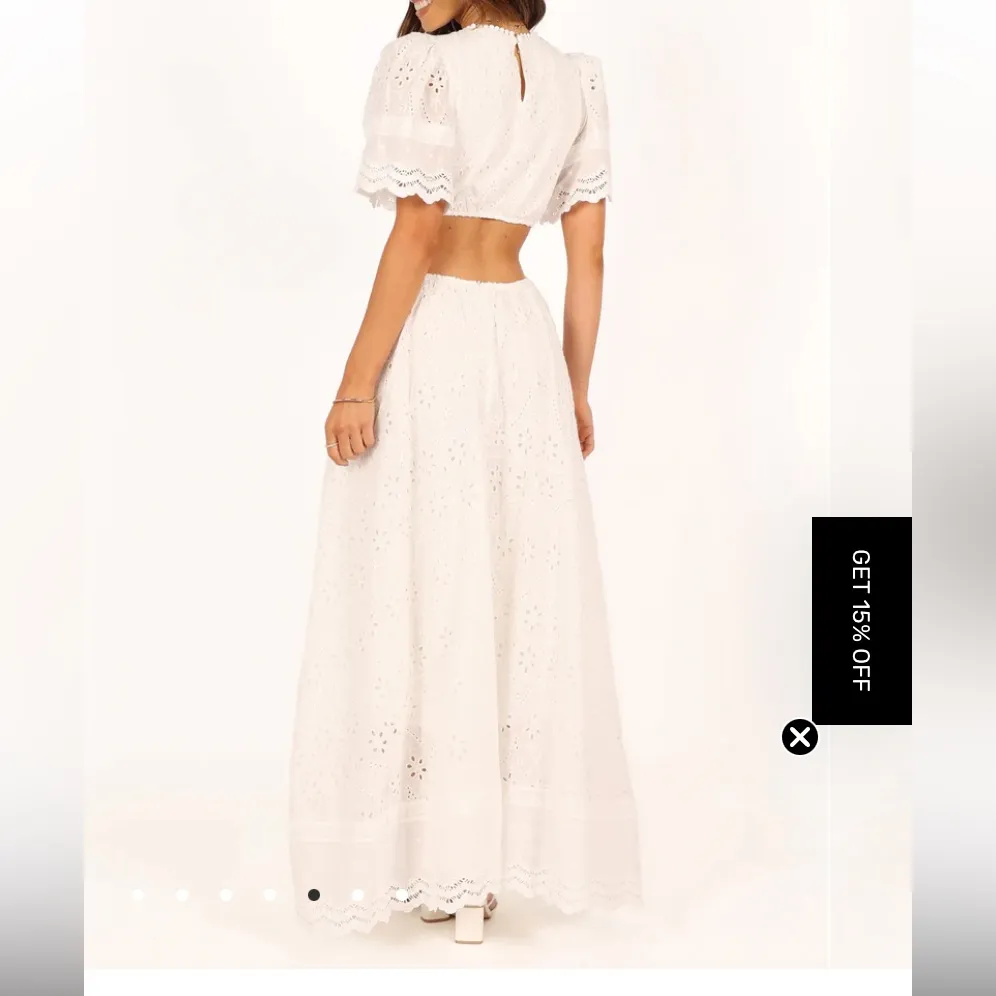 Petal & Pup $139 NWT MERLETTO CUT OUT MAXI DRESS - WHITE M - Image 5