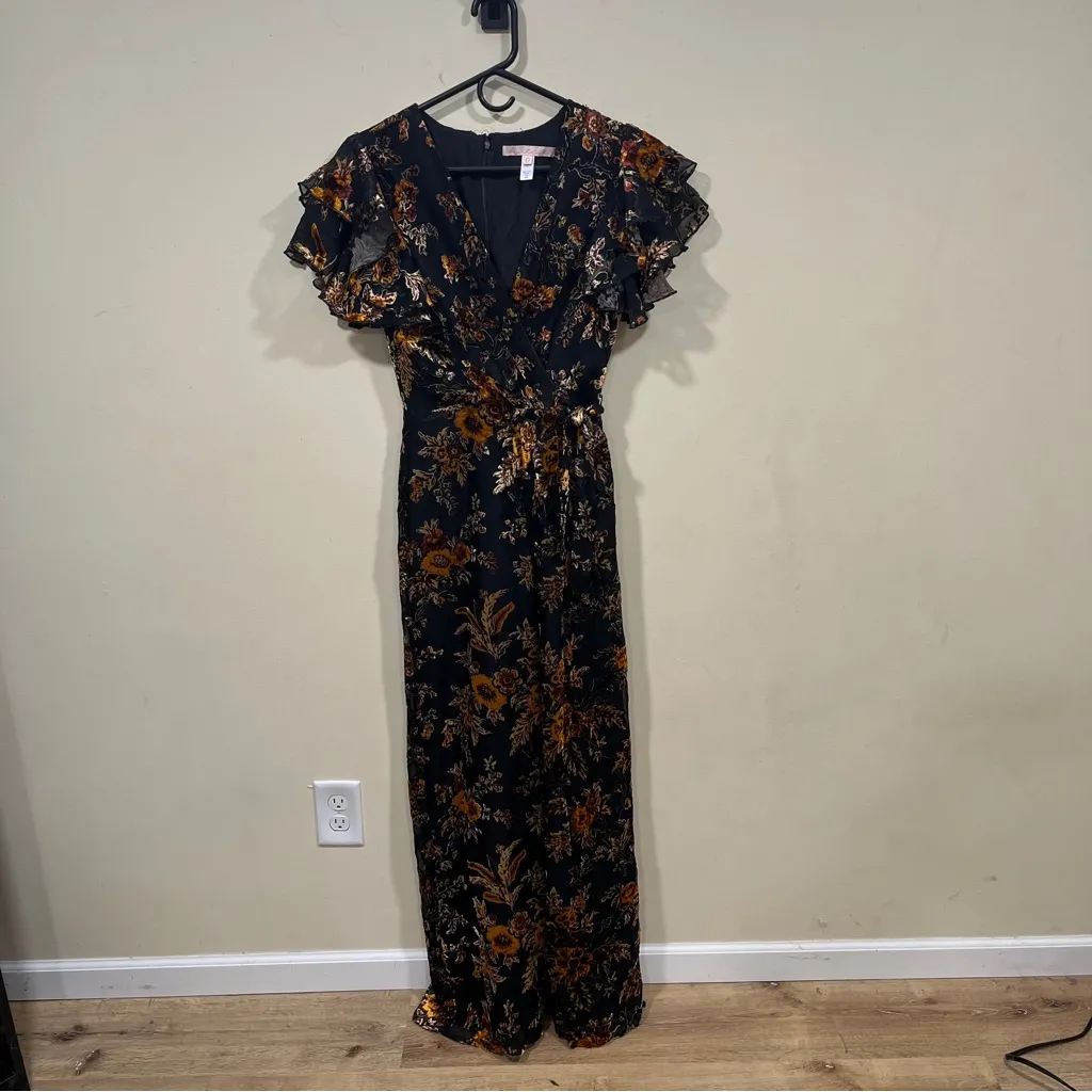 NWOT Hutch Floral Wrap-Front Jumpsuit velvet multicolor women size 0 - Image 4