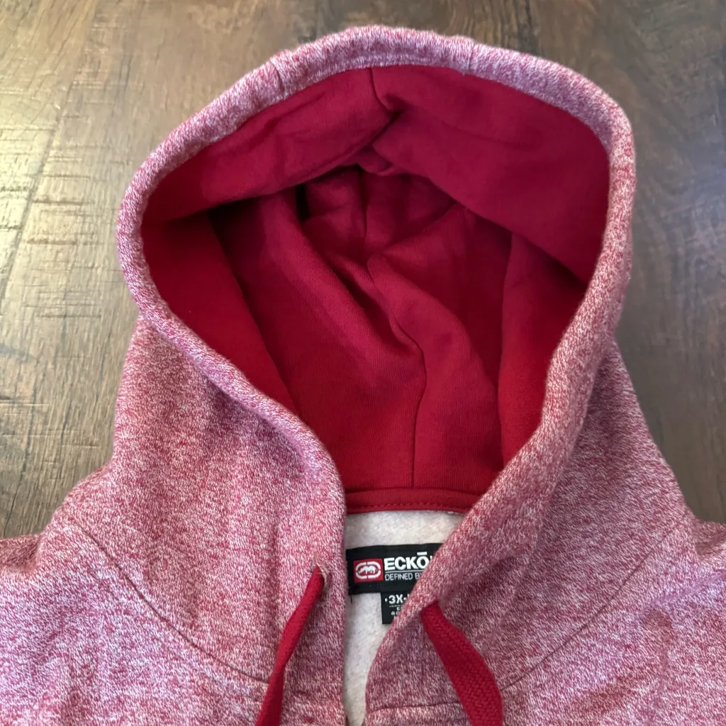 ECKO UNLTD (Unlimited) heathered red zipper hoodie, plus size 3X Large - Image 8