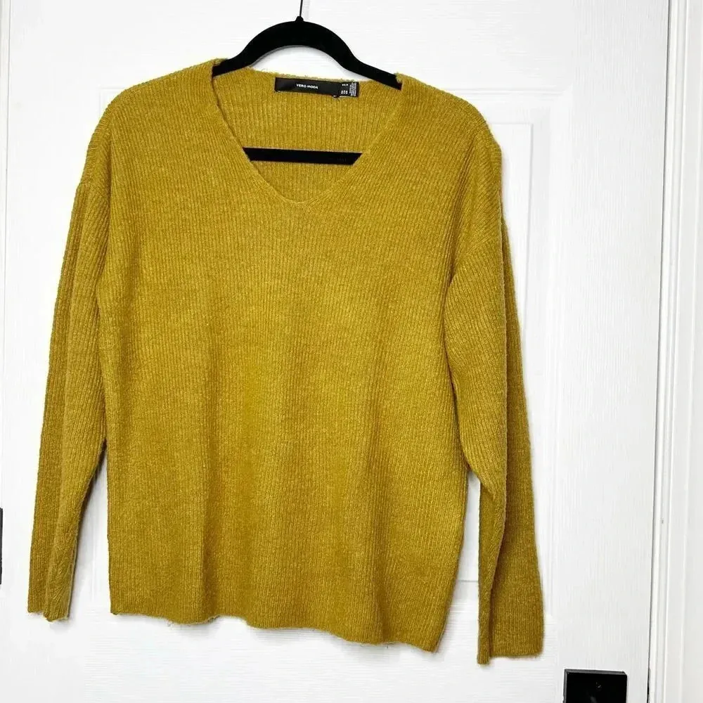 VERO MODA Crewlefile Size S‎ Drop Shoulder Knit Pullover Sweater - Image 2